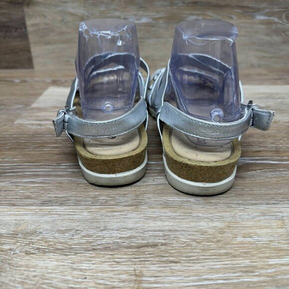 Ecco Silver Strappy Sandals - Picture 3 of 5
